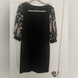 Connected dress - floral sleeves - size four - classy - simple- yet elegant